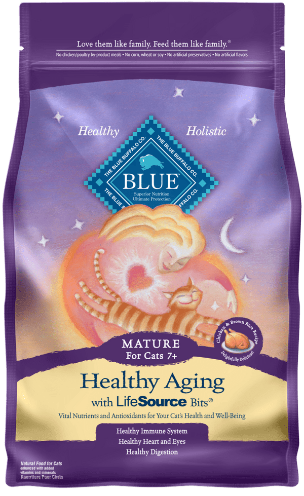 Blue Buffalo Healthy Aging Natural Chicken and Brown Rice Mature Dry Cat