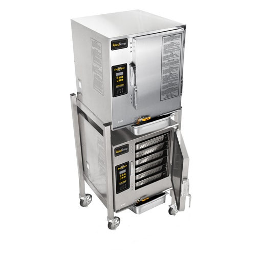 Accutemp E62081D060DBL Two Connectionless Evolution Boilerless Convection Steamers featuring Steam Vector Technology