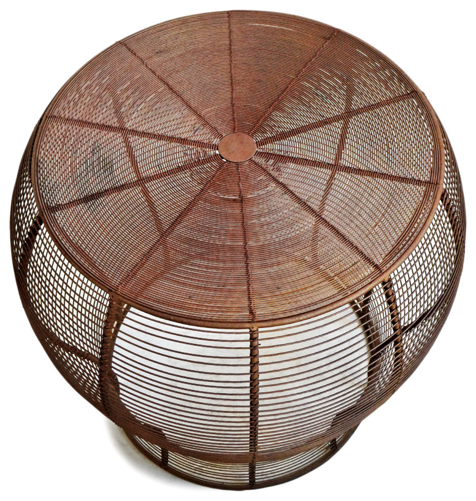 Consigned Wire Side Table   Industrial   Outdoor Side Tables   by Design Mix Furniture  Houzz