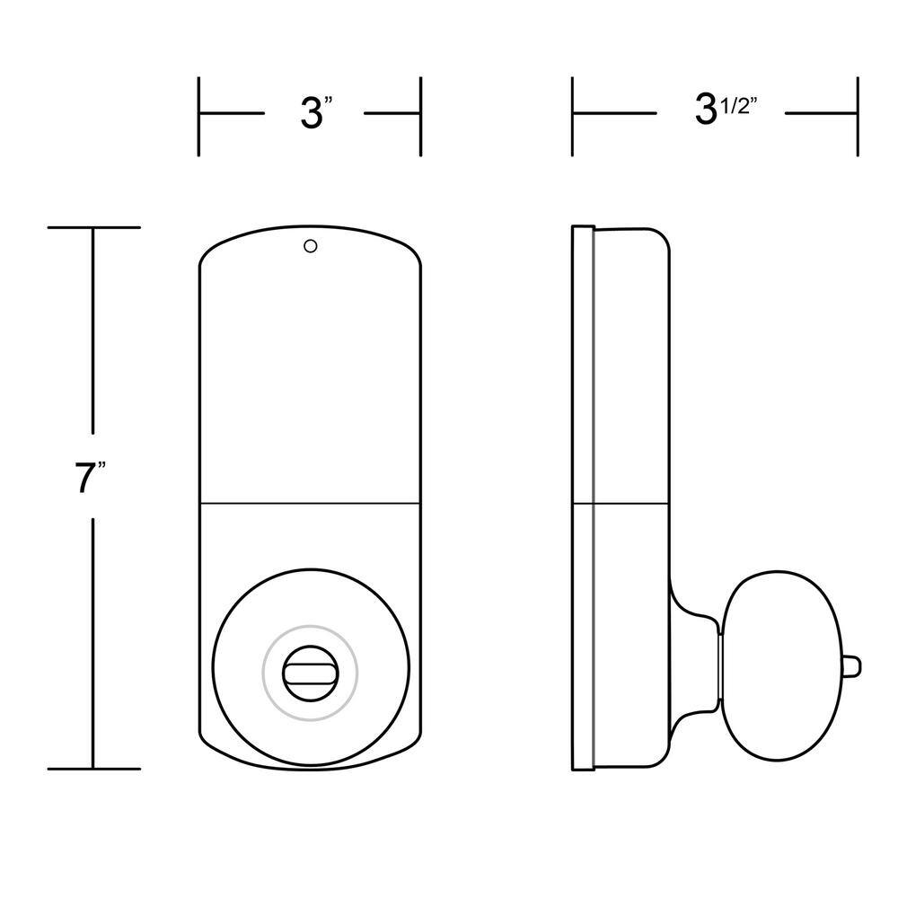 MiLocks Keyless Satin Nickel Entry Door Knob TKK-02SN