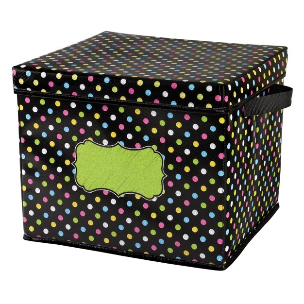 Teacher Created Resources Chalkboard Brights Storage Box With Lid Pack Of 2