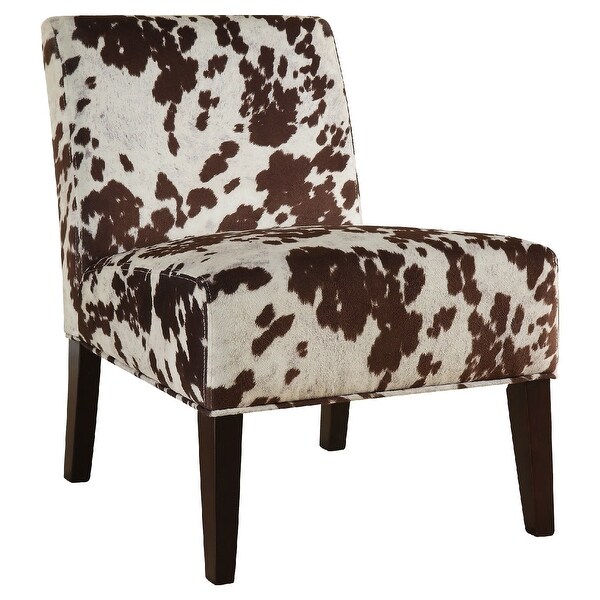 Peterson Cowhide Fabric Slipper Accent Chair by iNSPIRE Q Bold