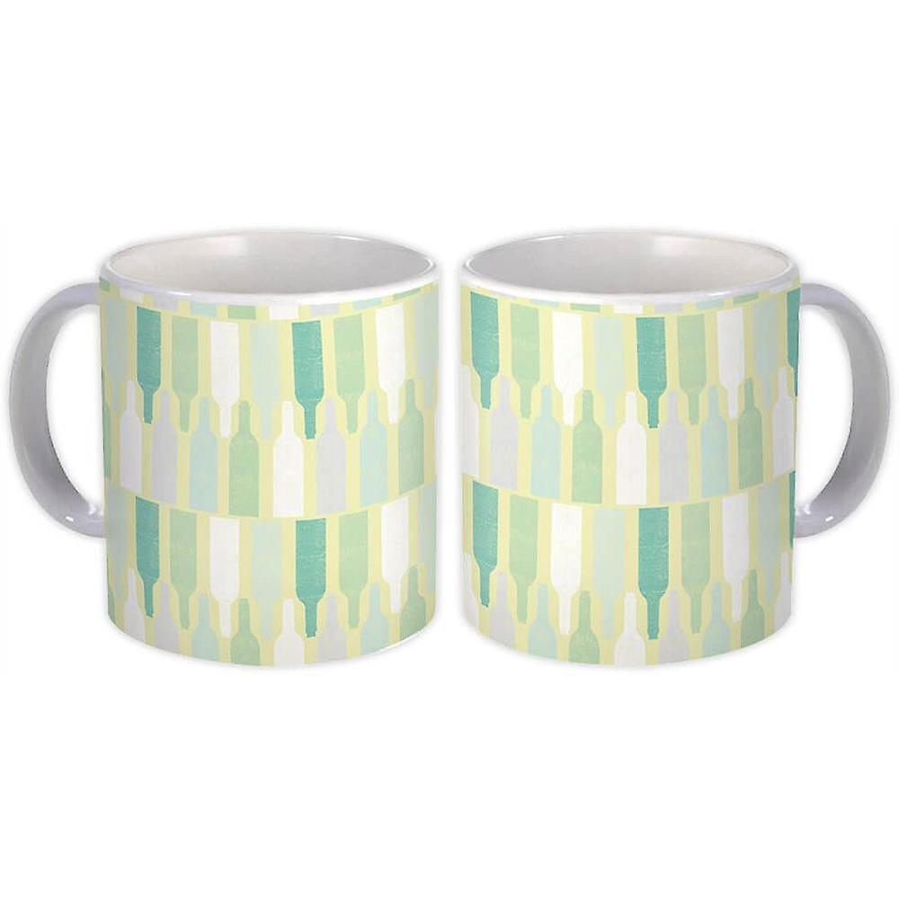 Gift Mug: All Over Wine Bottles Pastel