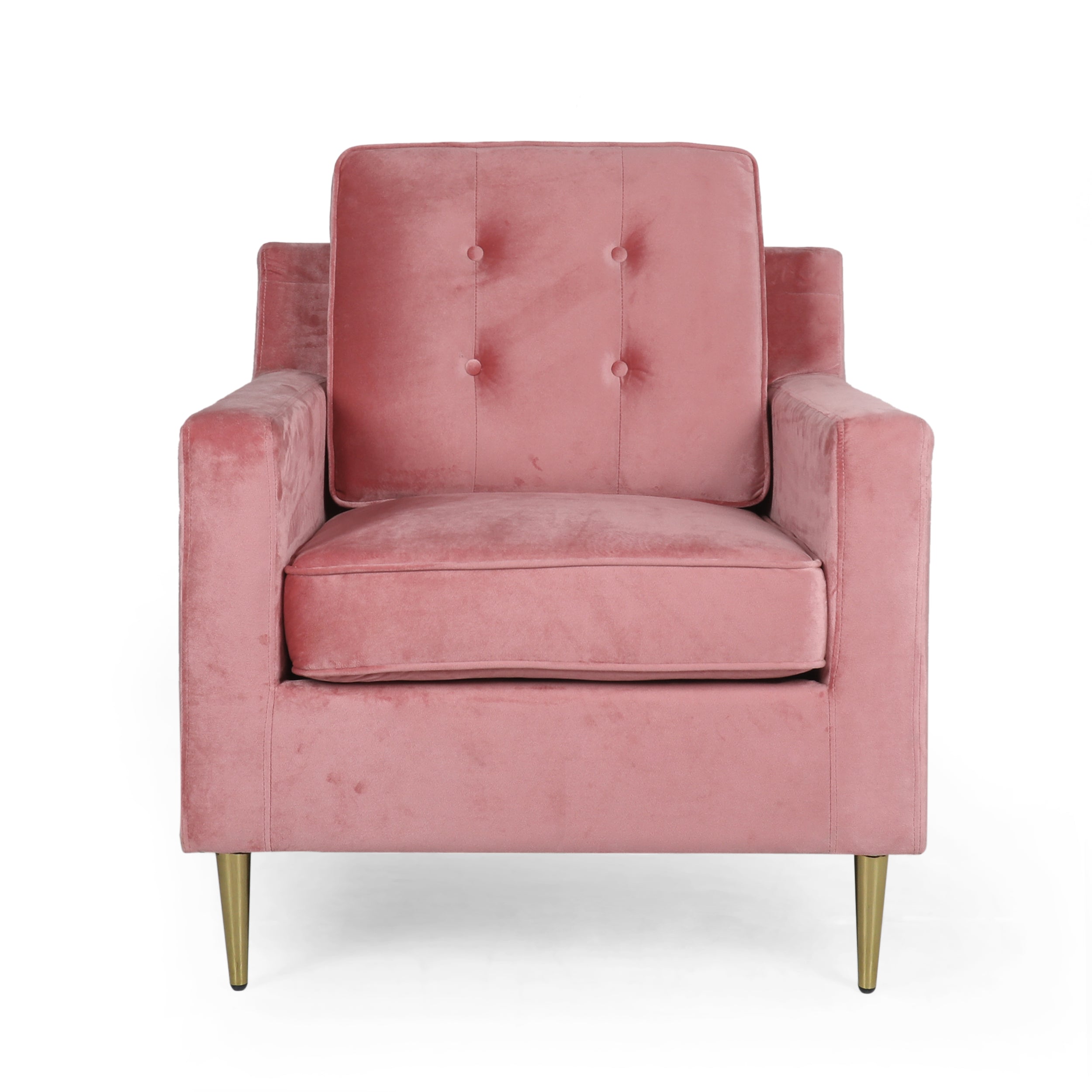 Taylea Modern Glam Tufted Velvet Club Chair