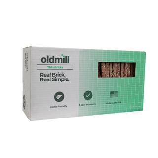 Old Mill Brick 7.625 in. x 2.25 in. x 0.5 in. Seaside Thin Brick Singles (Box of 42-Bricks) TB-270050CS