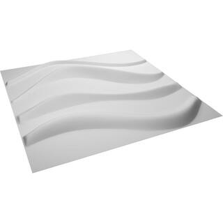 Ekena Millwork 19 58W x 19 58H Wave EnduraWall Decorative 3D Wall Panel Covers 53.49 Sq. Ft. (20-Pack for 53.49 Sq. Ft.) WP20X20WVWH-CASE-20