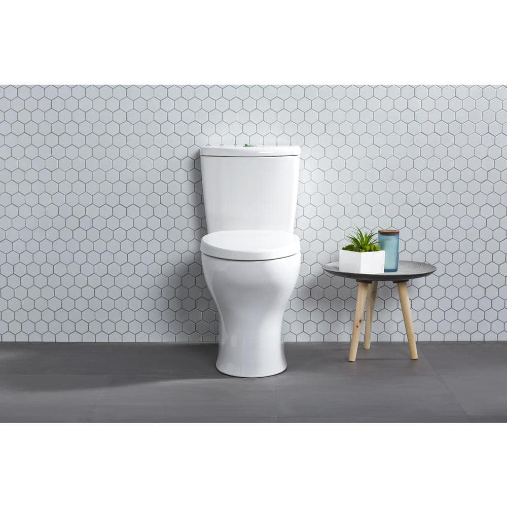 Niagara Stealth Phantom 2Piece 08 GPF Single Flush Elongated Toilet in White Seat Not Included