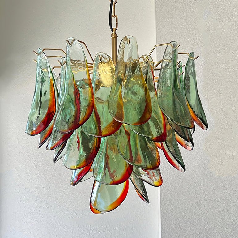 Emerald Flame Murano Glass Chandelier