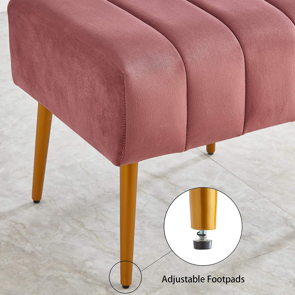 Upholstered Velvet Footrest Ottoman   Transitional   Footstools And Ottomans   by Imtinanz  LLC  Houzz