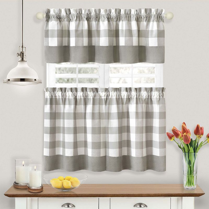 Achim Hunter Window Curtain Tier Pair and Valance Set