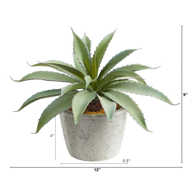 Nearly Natural 9-in Aloe Succulent Artificial Plant