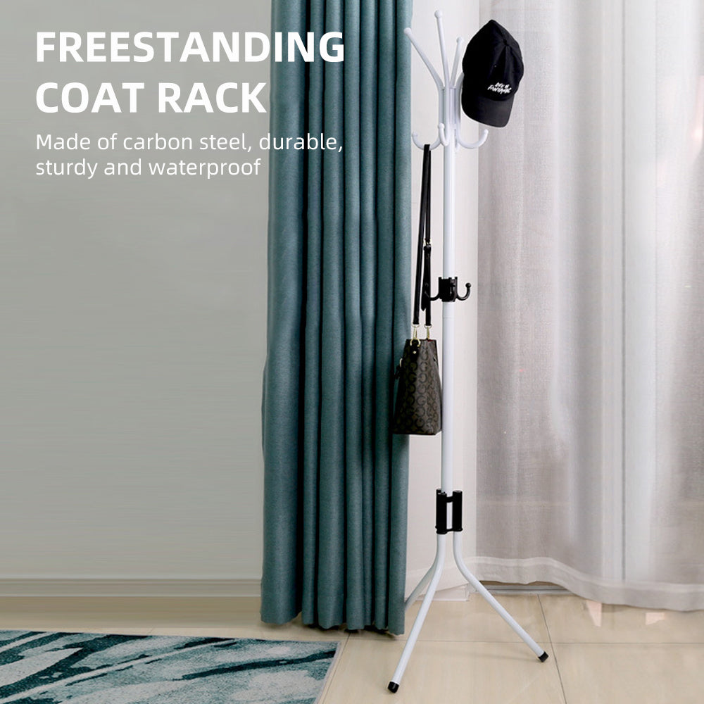 Coat Rack Coat Tree Free Standing Coat Rack 11 Hooks， 68