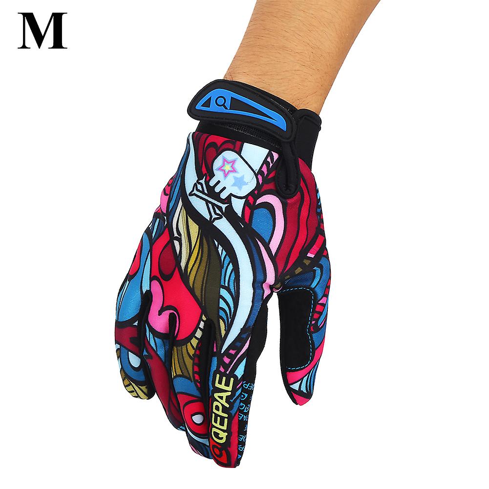 1pair/set Winter Warm Bicycle Touch Screen Full Finger Gloves For Cycling Hiking M