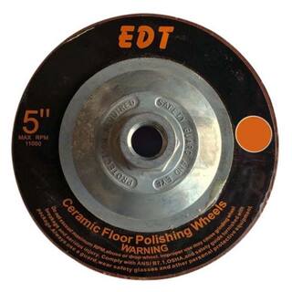 EDiamondTools 5 in. Transitional Grinding Wheels for Concrete Polishing #200 Grit Ceramic Bond 58 in.-11 Arbor TCW05200A5_THD