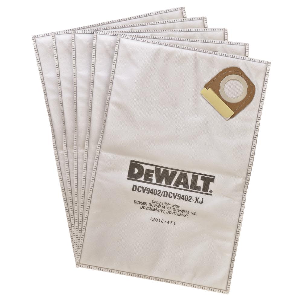 DEWALT Disposable Fleece Liner for DCV585 Dust Extractor (5 PK) DCV9402 from DEWALT