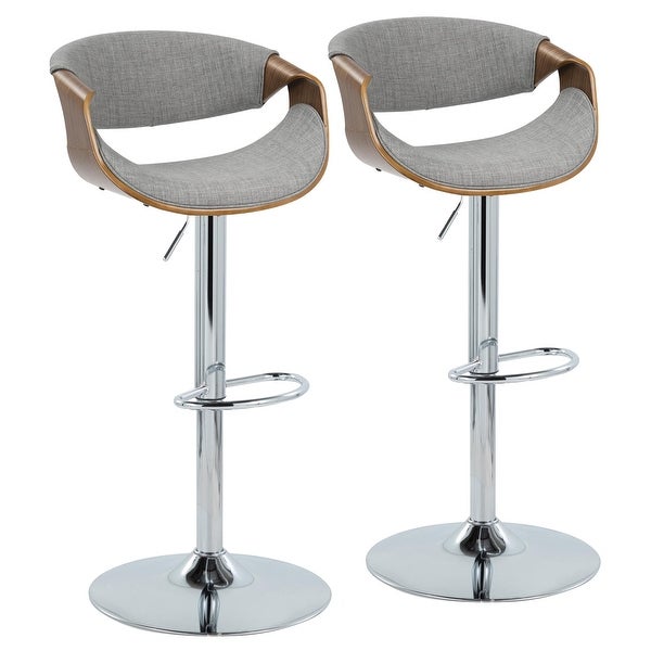 Carson Carrington Sauda Adjustable Bar Stool with Oval Footrest (Set of 2)