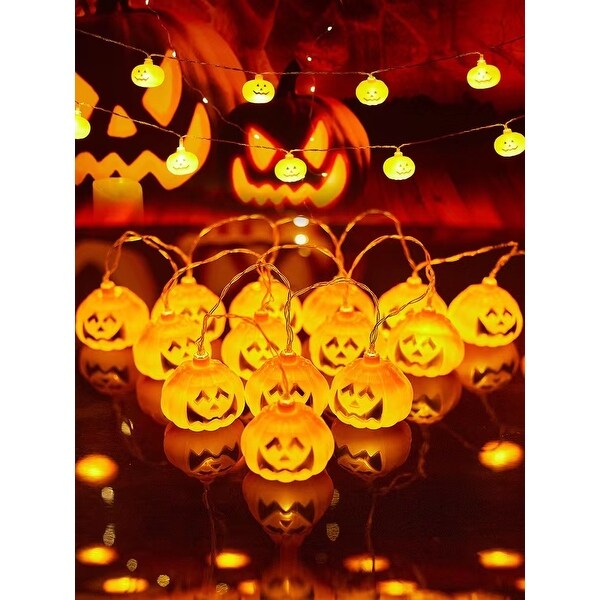 10LED Pumpkin String Fairy Lights for Halloween Party Decor Shopping - The Best Deals on String Lights | 40625583