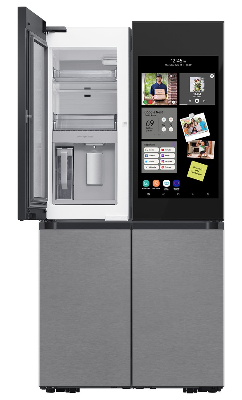  23 Cu. Ft. Bespoke Counter Depth 4-Door Flex Refrigerator with Family Hub+