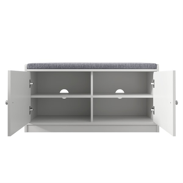 FAMAPY Entyrway Shoe Change Bench Storage Cabinets with Cushion - - 35325613