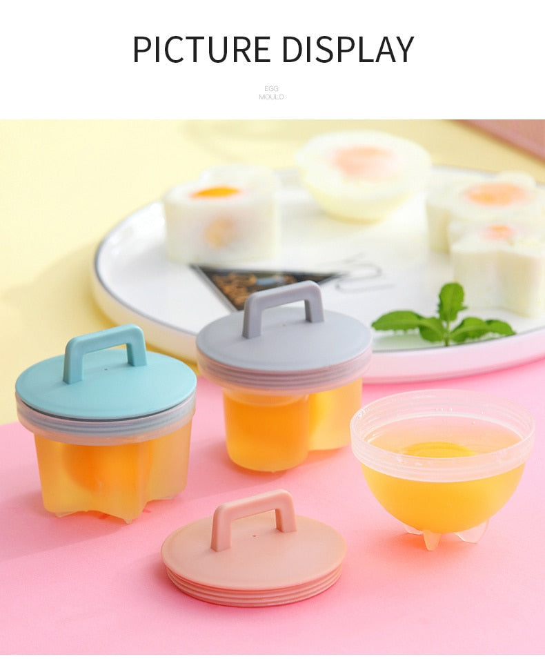 4 Pcs/Set Cute Egg Cooker Tools With Plastic  Brush