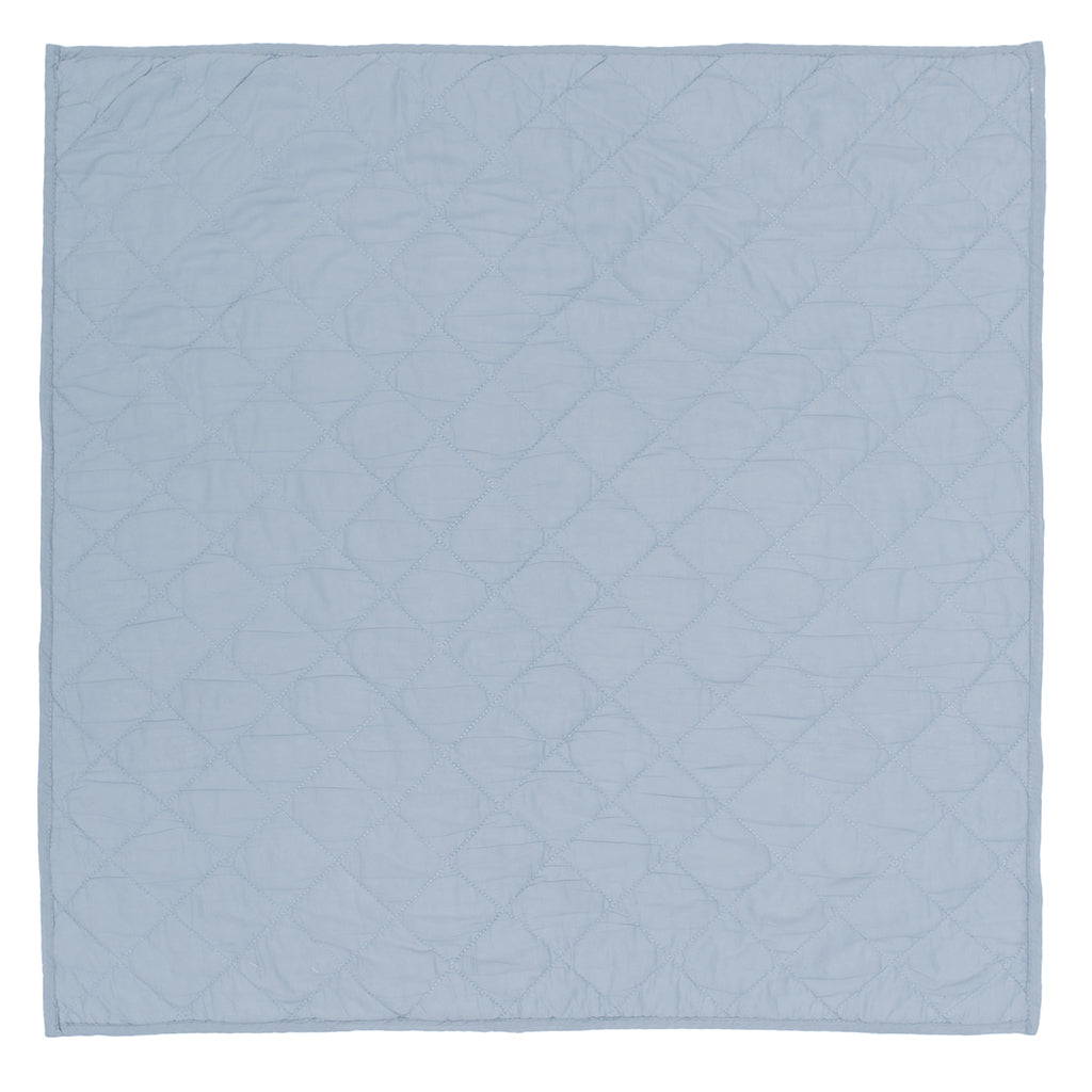 French Blue Diamond Quilt Euro Sham