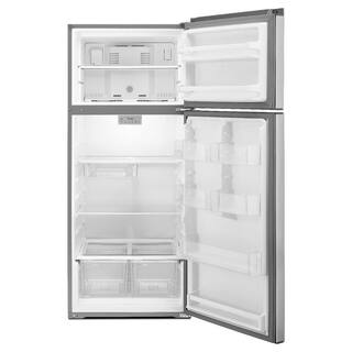 Whirlpool 18 cu. ft. Top Freezer Refrigerator in Stainless Steel WRT518SZFM