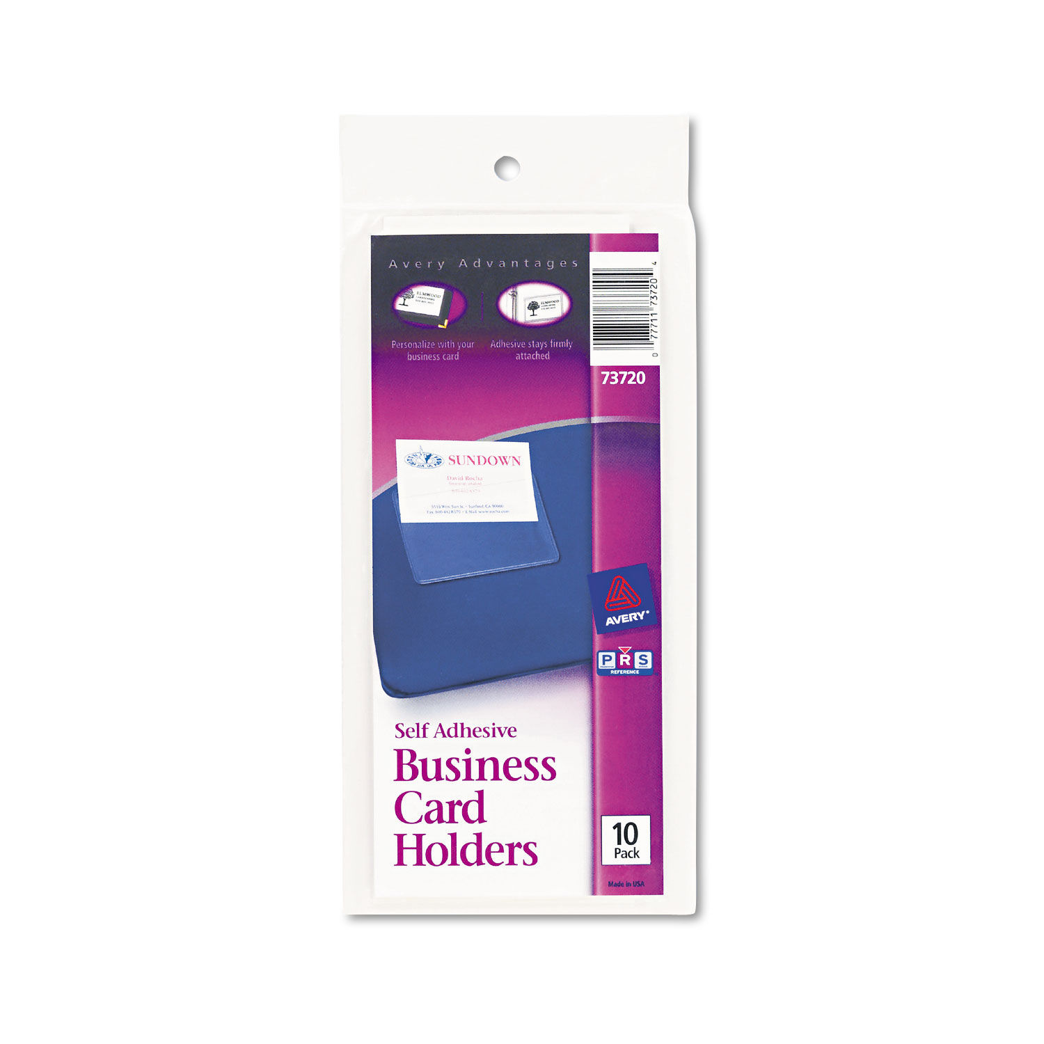 Self-Adhesive Top-Load Business Card Holders by Averyandreg; AVE73720