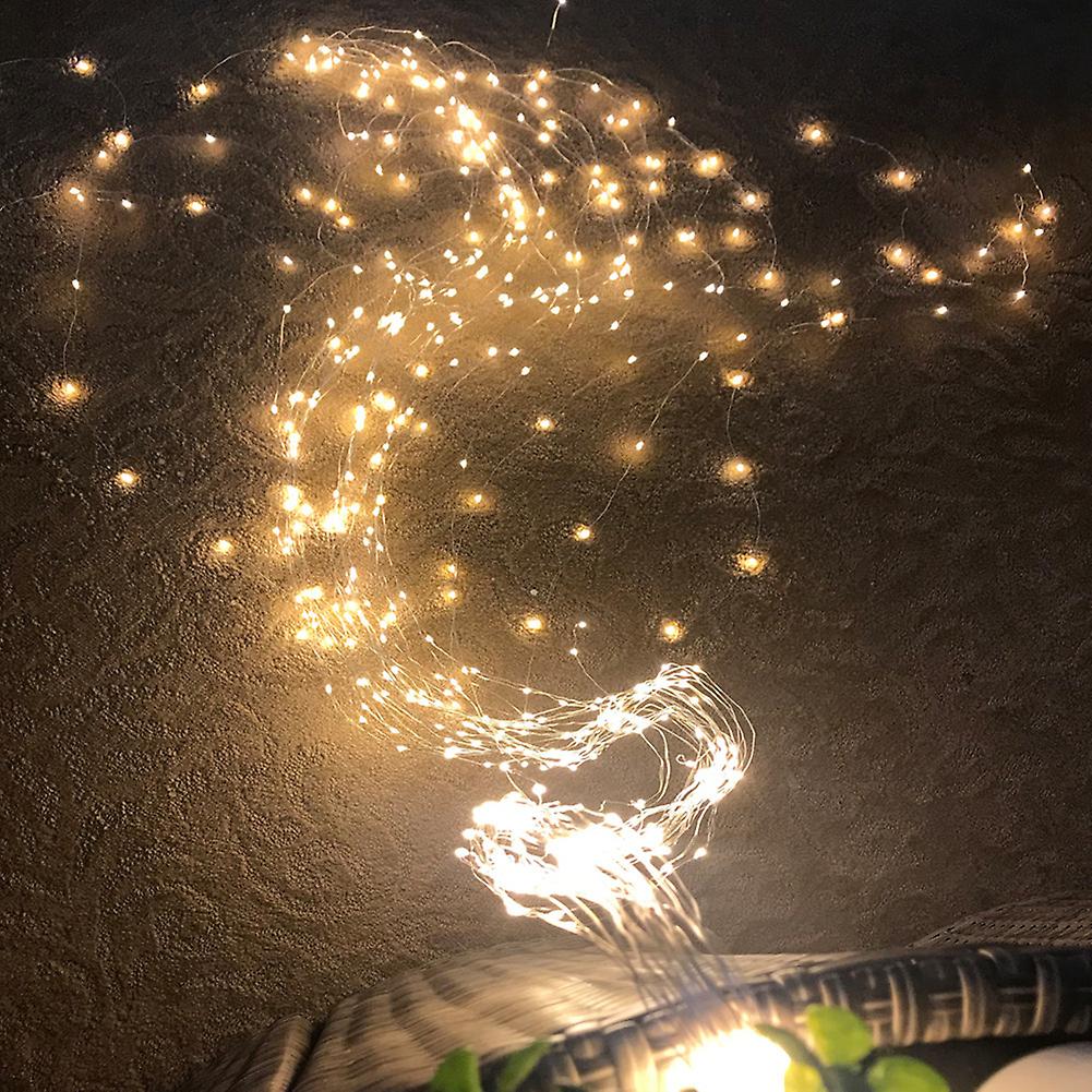 2M 200LED String Light Flexible Copper Wire for Christmas Holiday Party Home Decorationwarm white EU 100-240V