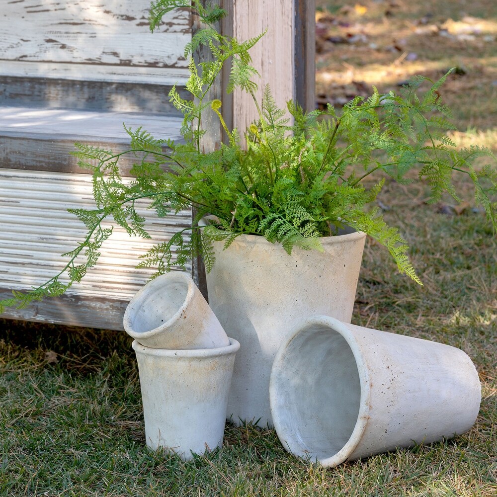 Distressed Concrete Pot