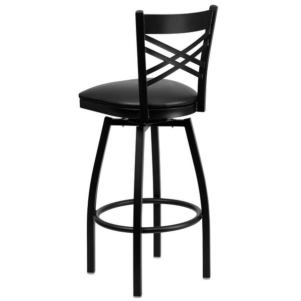 X'' Back Swivel Metal Barstool - 16.5