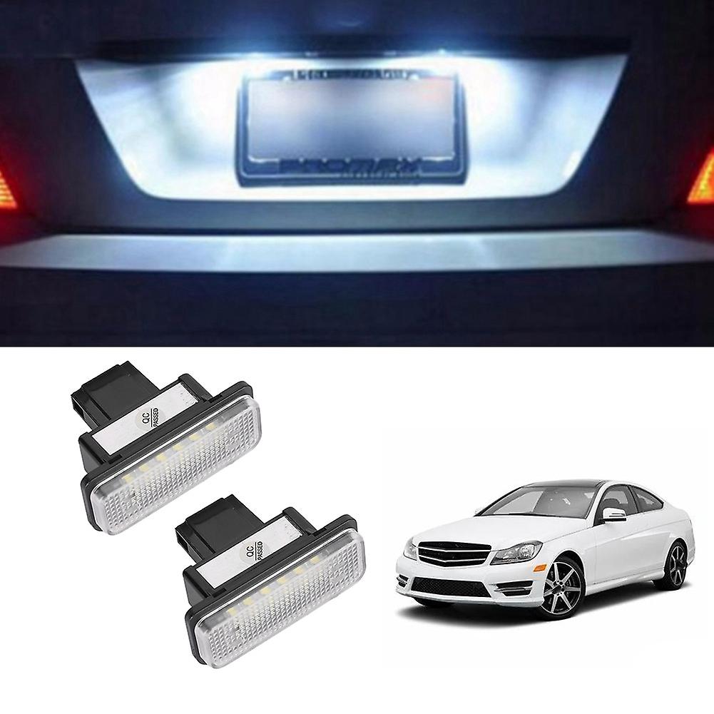 Pair Of Led License Number Plate Light Lamp Fit For Mercedes Benz S203 Estate W211 C219 R171