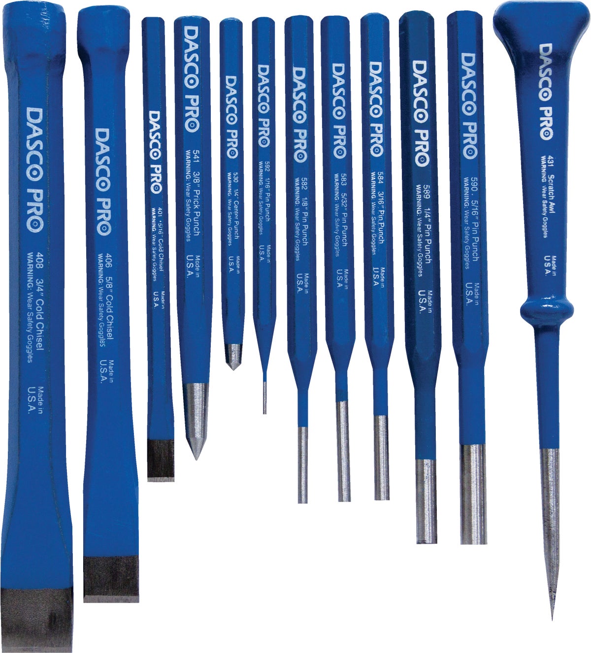 Dasco 12-Piece Punch and Chisel Set