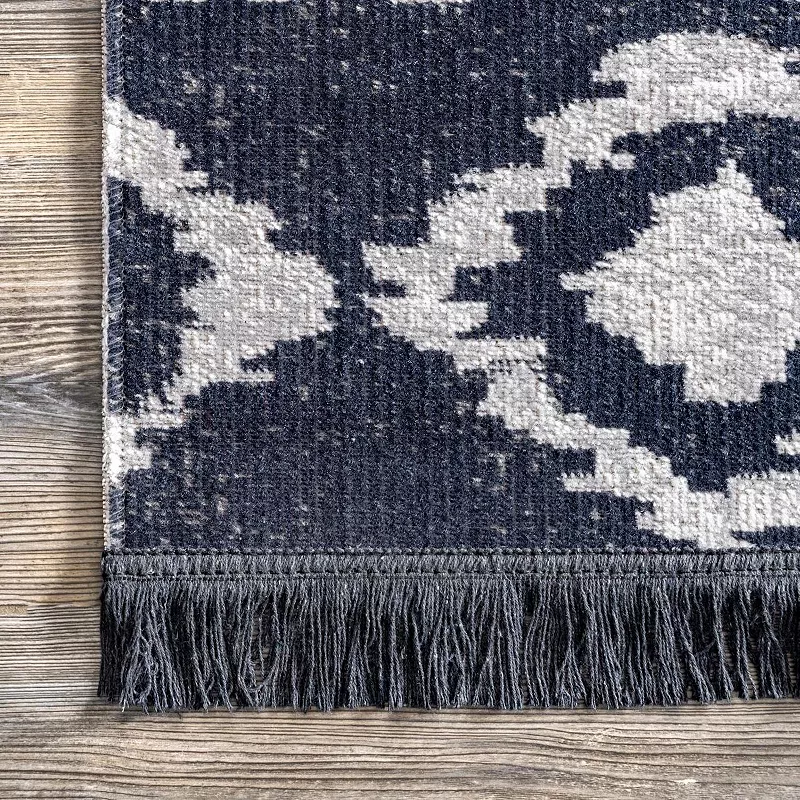 nuLOOM Zaria Diamonds Fringe Indoor/Outdoor Area Rug