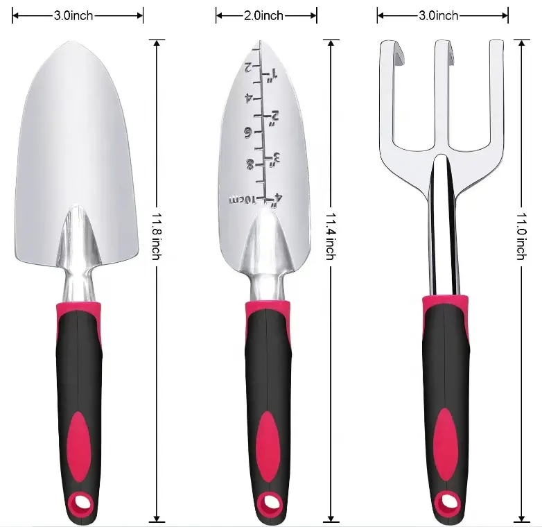 3 Pieces Set Good Quality Heavy Duty Aluminum Garden Hand Tools Set for Transplanter and Cultivator