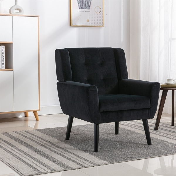 Modern Soft Velvet Material Ergonomics Accent Chair Living Room Chair