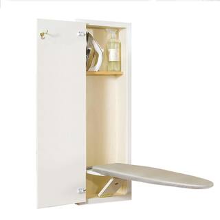 Hide-Away In Wall Ironing Board White Shaker Door SUP420S