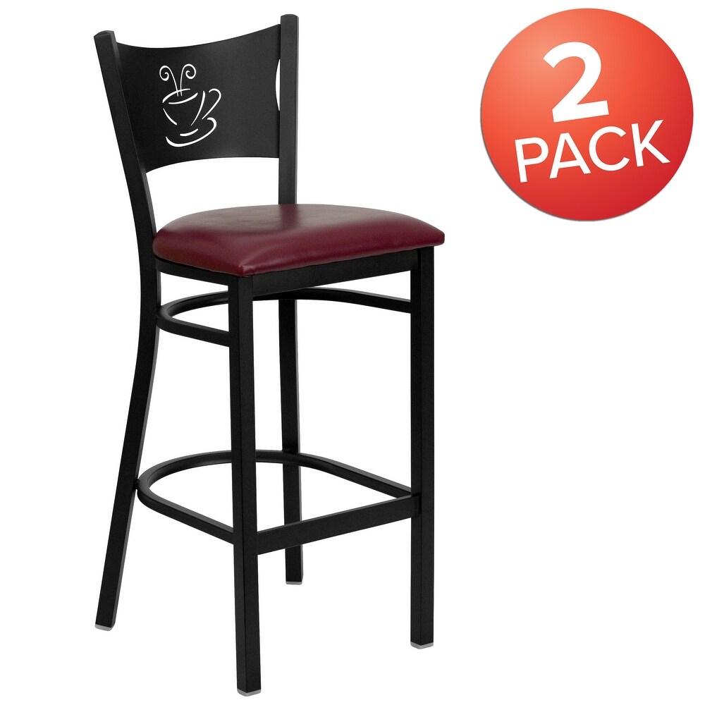 2 Pk. Coffee Back Metal Restaurant Barstool   18.25\