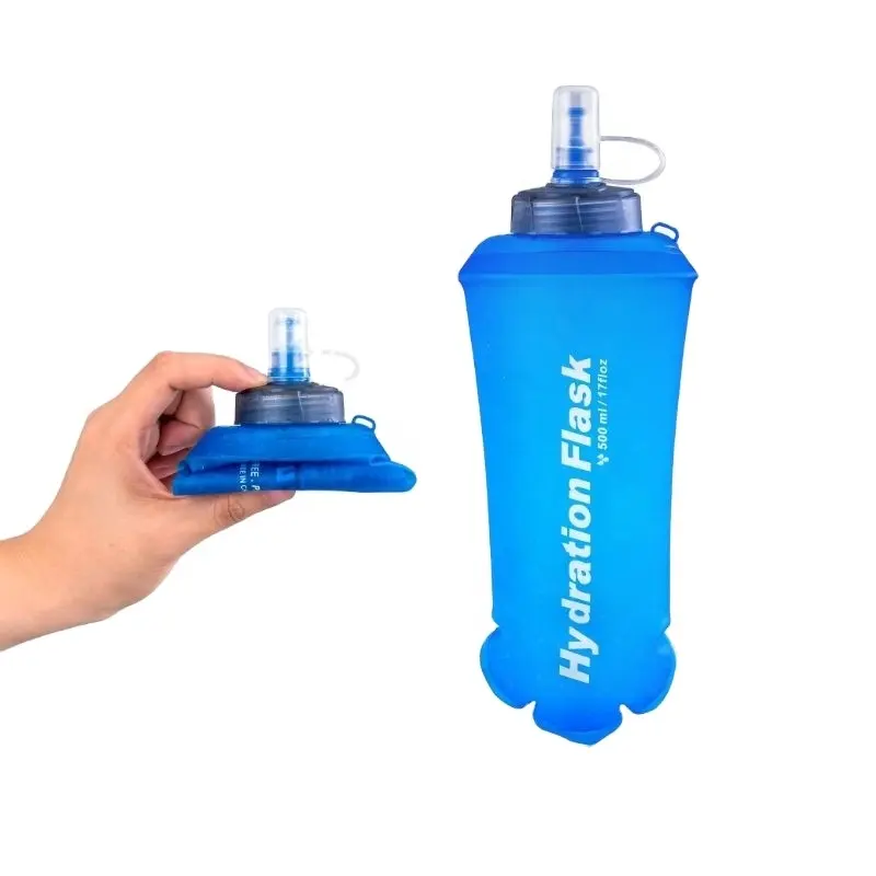 Traveling Yoga Sports folding cup portable extrusion Folding type Lightweight Reusable water bottle for Hiking Camping Outdoors