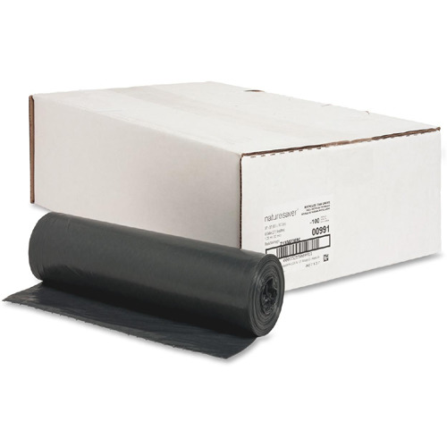 Nature Saver Black Lowdensity Recycled Can Liners  NAT00991