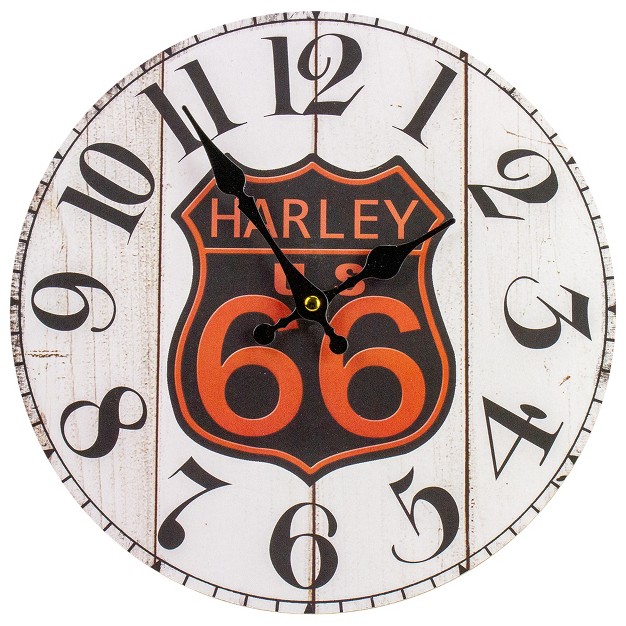 Black Battery Operated quot us 66 quot Round Wall Clock