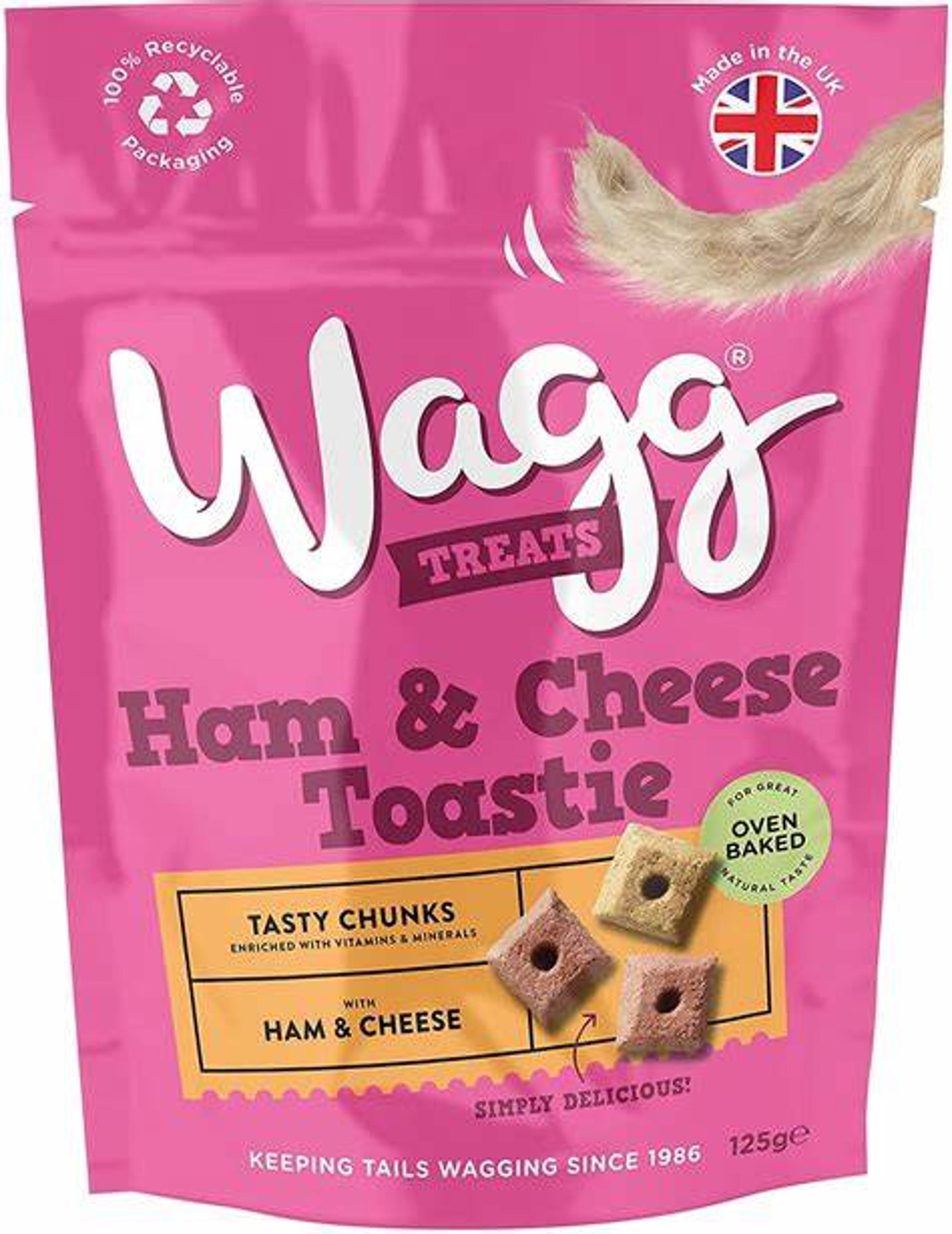 Wagg  Ham with Cheese Toastie Treats 125g For Dogs