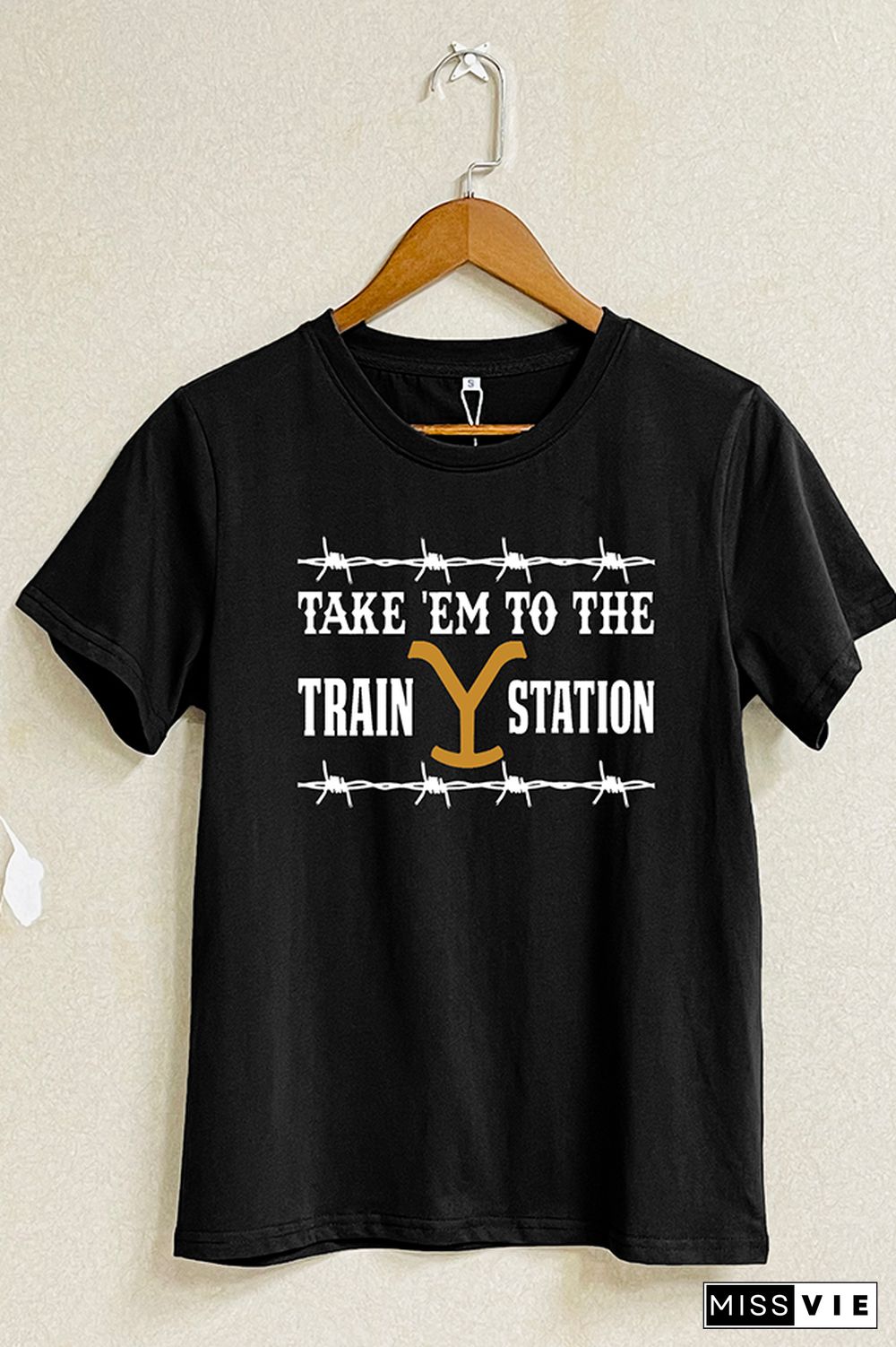 Take 'Em To The Train Station Short Sleeve Graphic Tee Wholesale