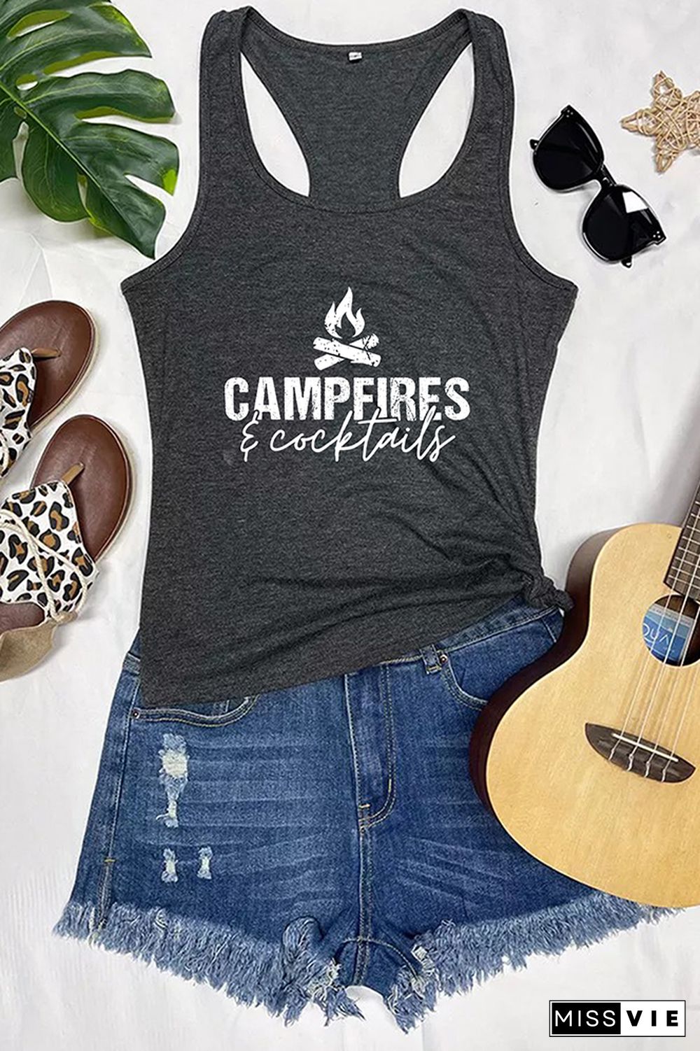 Campfires And Cocktails Tank Top Wholesale