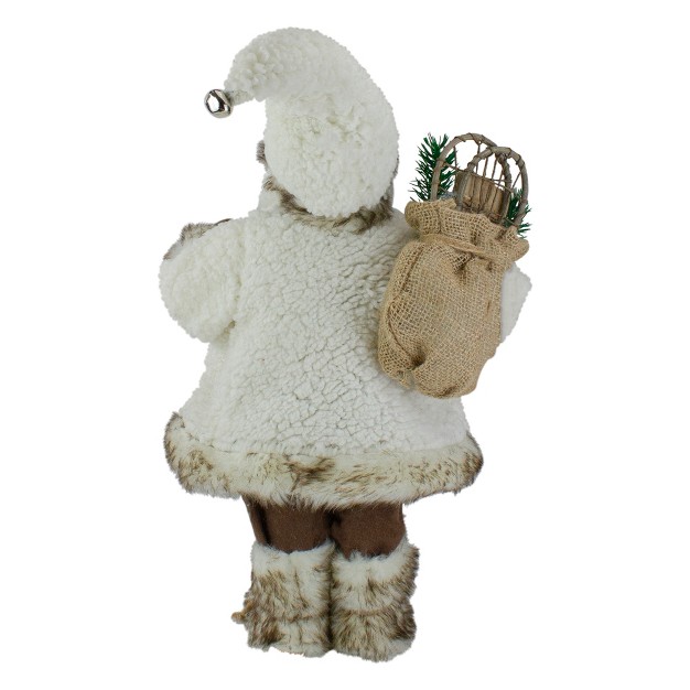 Snow Lodge Santa Christmas Figure With Lantern