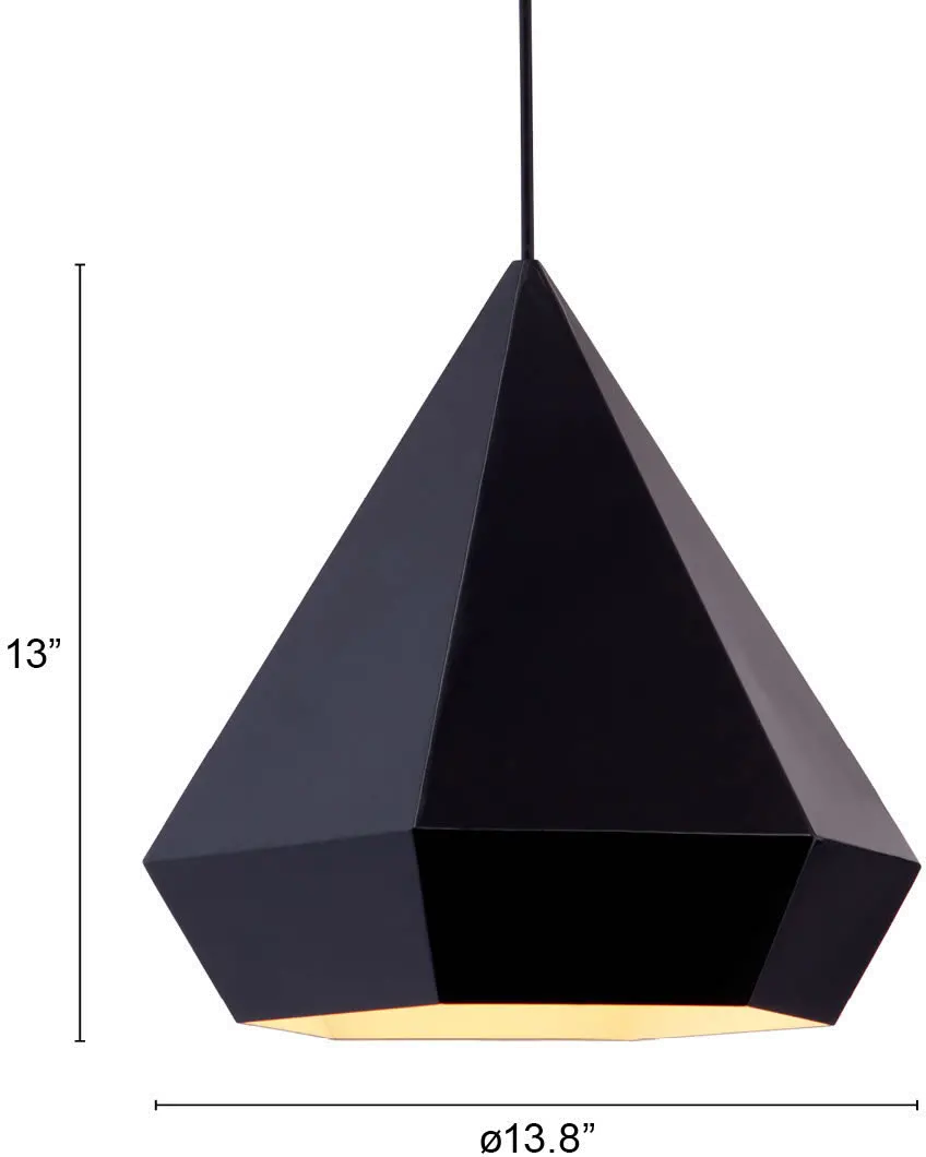 Black Geometric Ceiling Lamp - Forecast