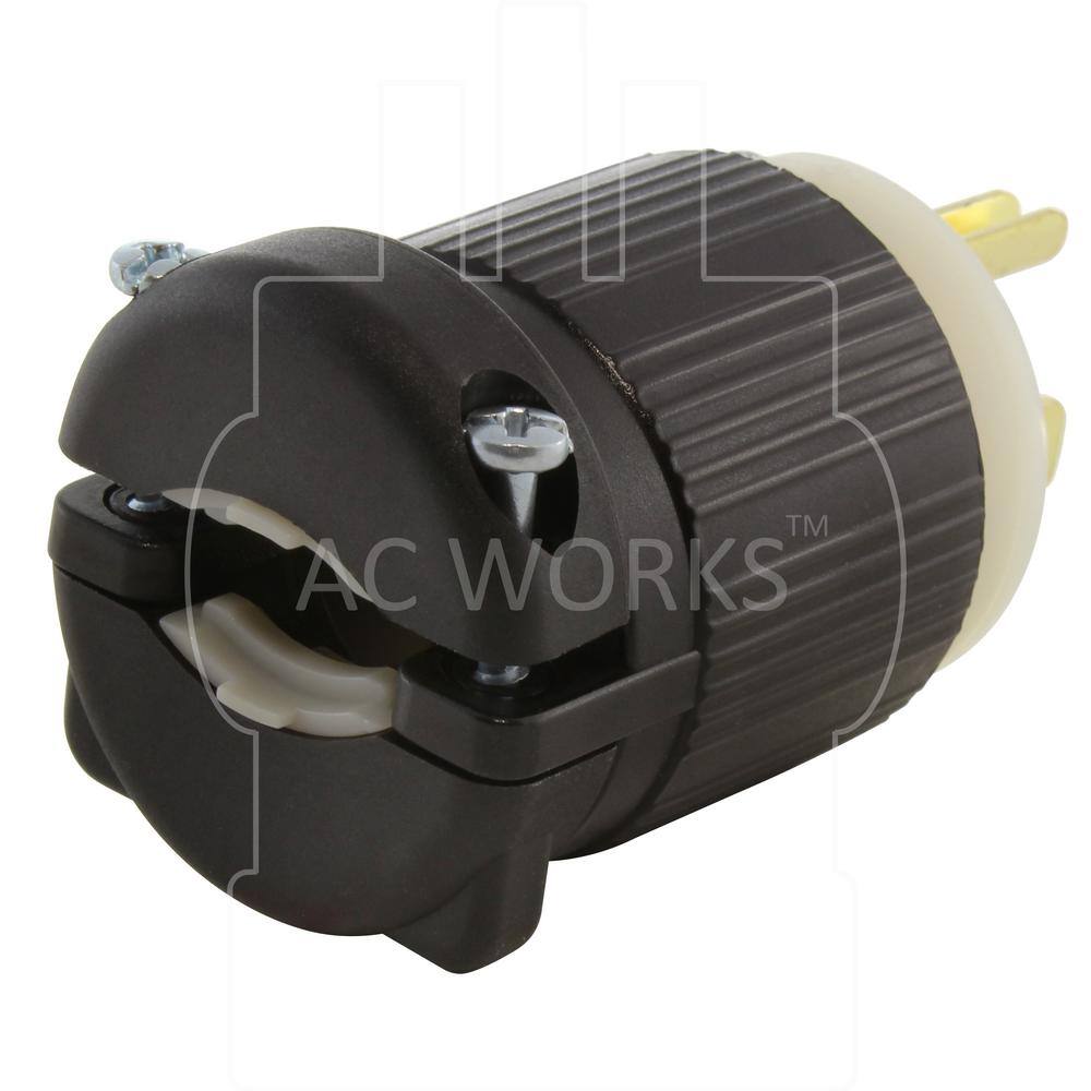 AC WORKS 20 Amp 250-Volt NEMA 6-20P 3-Prong Industrial Grade Have Duty Male Plug AS620P