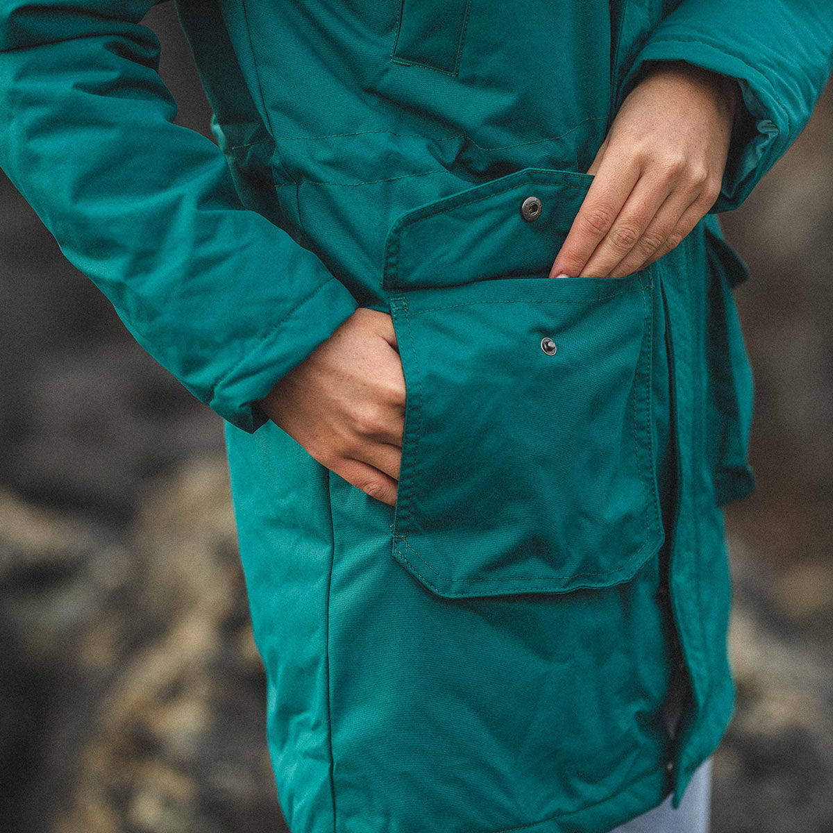 Cordova Bay Sherpa Lined Recycled Jacket - Storm Green