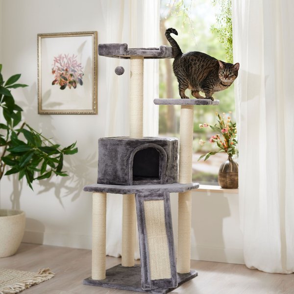 Frisco 52-in Faux Fur Cat Tree and Condo