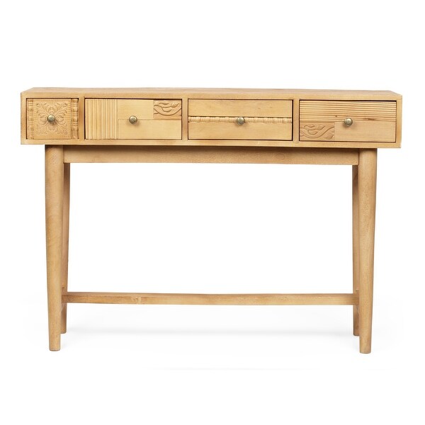 Warthen Boho Handcrafted 4 Drawer Console Table by Christopher Knight Home - 44.00