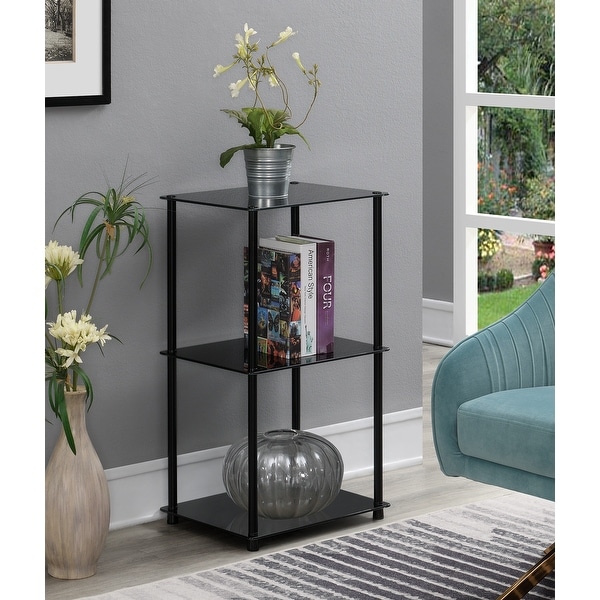 Porch and Den Japonica Classic Glass 3-Tier End Table